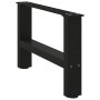 Patas para mesa de centro de acero negro 2 uds 30×50 cm