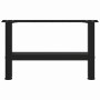 Patas para mesa de centro de acero negro 2 uds 30×50 cm