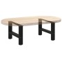 Patas para mesa de centro de acero negro 2 uds 30×50 cm