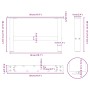 Patas para mesa de centro de acero negro 2 uds 30×50 cm