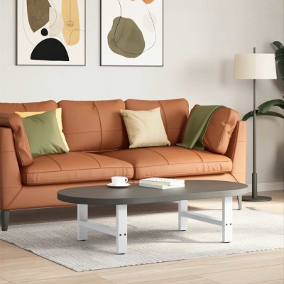 Patas para mesa de centro de acero blanco 2 uds 30×70 cm