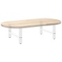 Patas para mesa de centro de acero blanco 2 uds 30×70 cm
