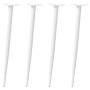 Patas para mesa de centro cónicas 4 uds acero blanco 72-73 cm