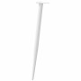 Patas para mesa de centro cónicas 4 uds acero blanco 72-73 cm