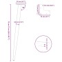Patas para mesa de centro cónicas 4 uds acero blanco 72-73 cm