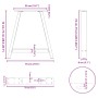 Patas de mesa de centro forma A 2uds acero negro 70x(72-73) cm