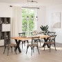 Patas para mesa de comedor en forma de X 2 uds acero negro