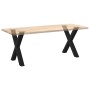 Patas para mesa de comedor en forma de X 2 uds acero negro