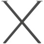 Patas para mesa de comedor en forma de X 2 uds antracita acero