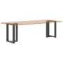 Patas de mesa de comedor en forma de T 2 uds acero antracita