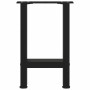 Patas de mesa de centro acero negro 2 uds 38x(42-43) cm