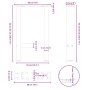 Patas de mesa de centro acero negro 2 uds 38x(42-43) cm