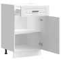 Mueble bajo de cocina Porto madera contrachapada blanca