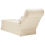 Chaise longue respaldo reposabrazos derecho terciopelo lino