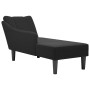 Chaise longue con reposabrazos derecho tela negra