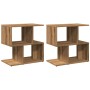 Mesitas de noche 2 uds madera ingeniería roble 50x30x51,5 cm