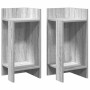 Mesas auxiliares 2 uds con estante gris sonoma 25,5x27x60 cm