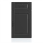 Mueble bajo de cocina Porto madera contrachapada negro