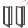 Patas de mesa bar forma T 2 uds acero antracita 60x35x(91-92)cm