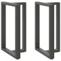 Patas de mesa bar forma T 2 uds acero antracita 60x35x(91-92)cm