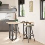 Patas de mesa bar forma T 2 uds acero antracita 60x35x(91-92)cm