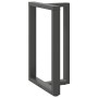 Patas de mesa bar forma T 2 uds acero antracita 60x35x(91-92)cm