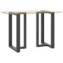 Patas de mesa bar forma T 2 uds acero antracita 60x35x(91-92)cm