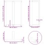 Patas de mesa bar forma T 2 uds acero antracita 60x35x(91-92)cm