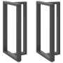 Patas mesa bar forma T 2 uds acero antracita 60x35x(101-102)cm