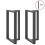 Patas mesa bar forma T 2 uds acero antracita 60x35x(101-102)cm