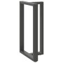 Patas mesa bar forma T 2 uds acero antracita 60x35x(101-102)cm