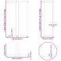 Patas mesa bar forma T 2 uds acero antracita 60x35x(101-102)cm