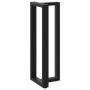 Patas de mesa bar forma T 2 uds acero negro 40x35x(111-112) cm