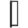 Patas de mesa bar forma T 2 uds acero negro 40x35x(111-112) cm