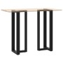 Patas de mesa bar forma T 2 uds acero negro 40x35x(111-112) cm