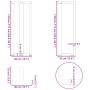 Patas de mesa bar forma T 2 uds acero negro 40x35x(111-112) cm