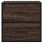 Mesitas de noche pared 2 uds color roble marrón 40x31x39,5 cm