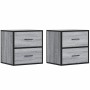 Mesitas de noche de pared 2 unidades gris sonoma 40x31x39,5 cm
