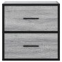 Mesitas de noche de pared 2 unidades gris sonoma 40x31x39,5 cm