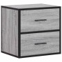 Mesitas de noche de pared 2 unidades gris sonoma 40x31x39,5 cm