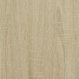 Mesita de noche de pared color roble ahumado 40x31x39,5 cm