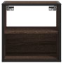 Mesita de noche de pared color roble marrón 40x31x39,5 cm