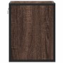Mesita de noche de pared color roble marrón 40x31x39,5 cm