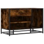 Banco zapatero madera de ingeniería roble ahumado 80x40x53,5 cm