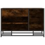 Banco zapatero madera de ingeniería roble ahumado 80x40x53,5 cm