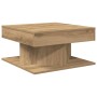 Mesa de centro madera ingeniería roble artisan 55x55x30 cm