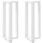 Patas de mesa bar forma T 2 uds acero blanco 50x35x(101-102) cm