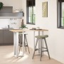 Patas de mesa bar forma T 2 uds acero blanco 50x35x(101-102) cm