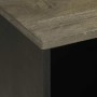Mueble de TV madera maciza de mango negro 80x33x46 cm