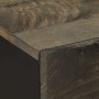 Mesita de noche madera maciza de mango negra 50x33x60 cm